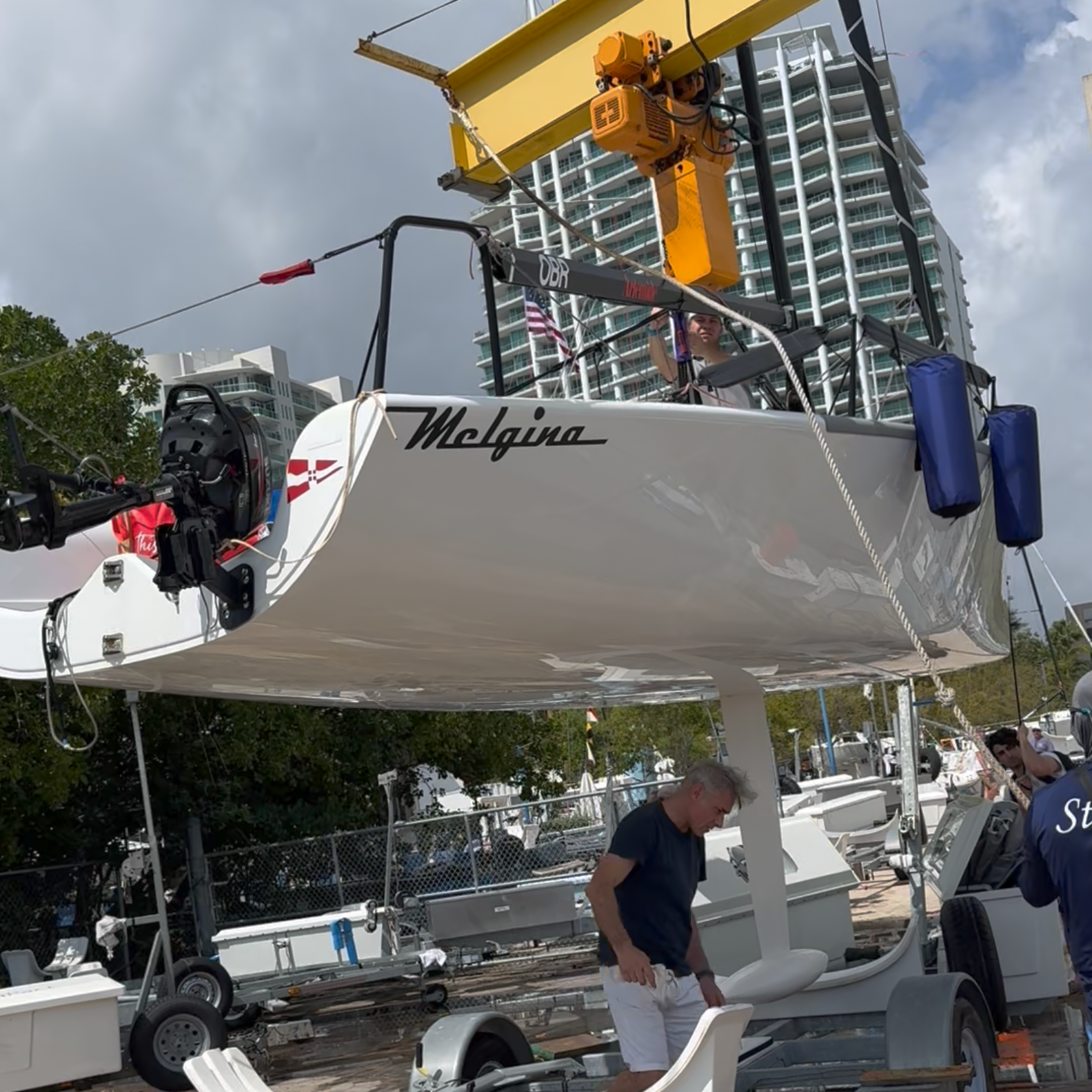 Melges 24 Launching at Miami Shake-A-Leg for the Bacardi Winter Series