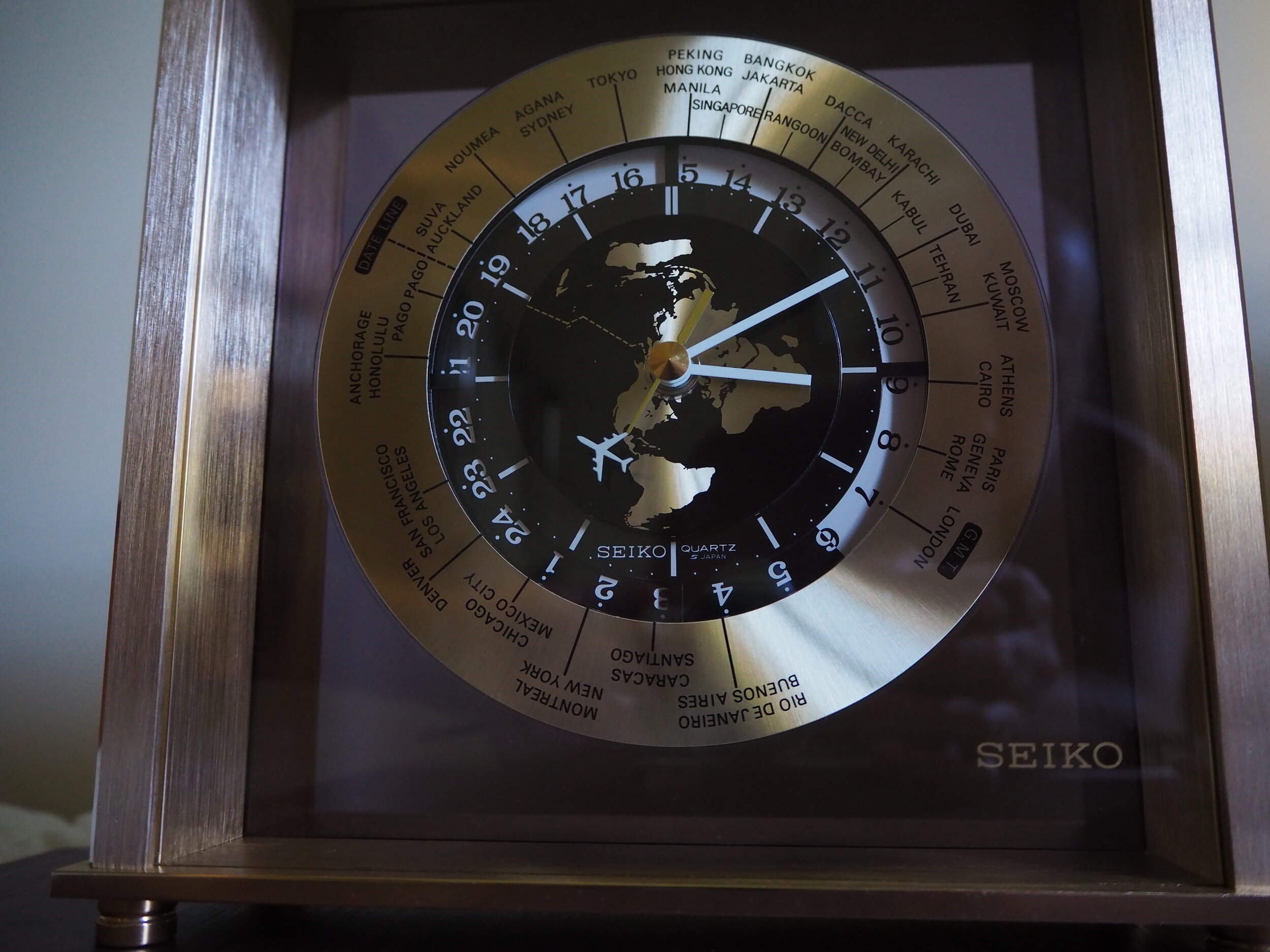 Classic Seiko World Time mantle clock - 1980s — Geneva Blue