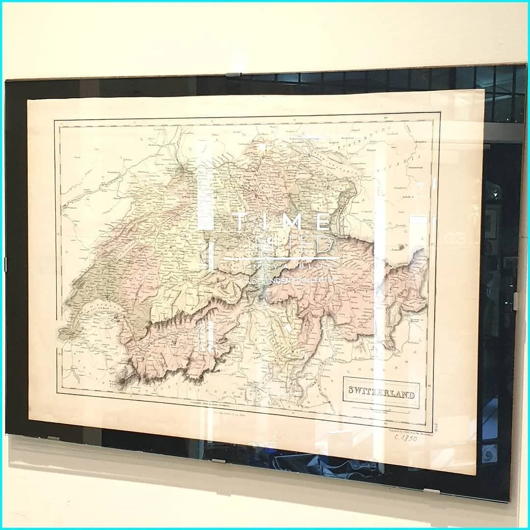 Reminisce (verb) : indulge in enjoyable recollection of past events or experiences.
19 months since the last trip &quot;home&quot;...who knows when the next one will be? 😒
(1850 map of Switzerland, as seen in the pop-up TIME Limited #timelimitedlond