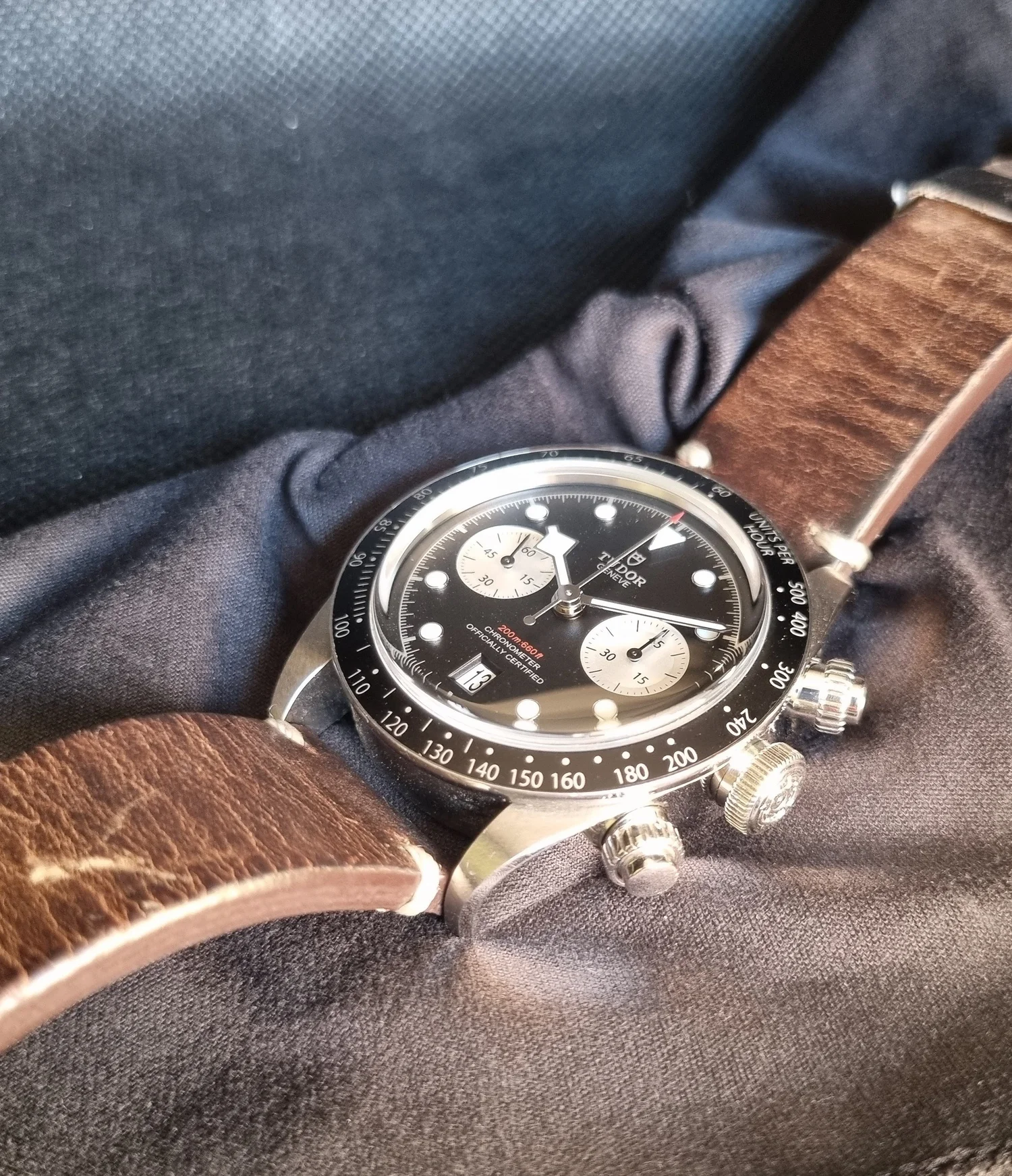 Tudor Black Bay Chrono 'Reverse Panda' 2022 — Geneva Blue