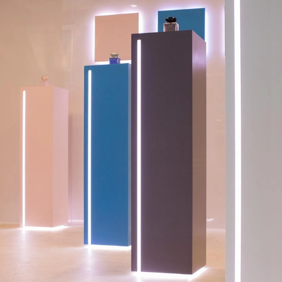 RETAIL ACTIVATION // Lellure engaged DisplayWise to design and build a retail activation space to launch their new organic skin care range.⠀
⠀
Positioned at Sydney&rsquo;s iconic Pitt St Mall, the retail design was developed to emulate the luminous nature of the product by the curated use of LED lighting amongst the brand&rsquo;s pastel palette.⠀
⠀
To see more of our retail work, visit our website.