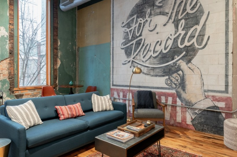 One of the suites in 506 Lofts