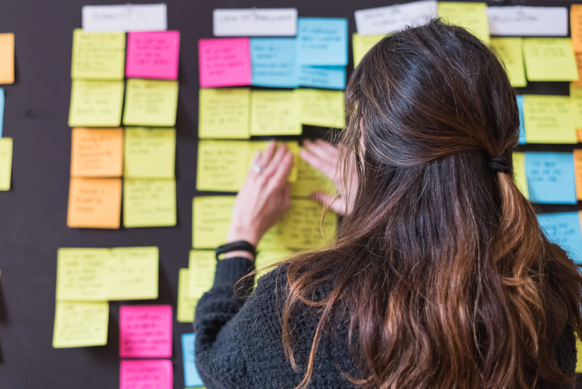 We took the feedback we received from user interviews and did some affinity mapping, which is a method of synthesizing data to look for patterns.