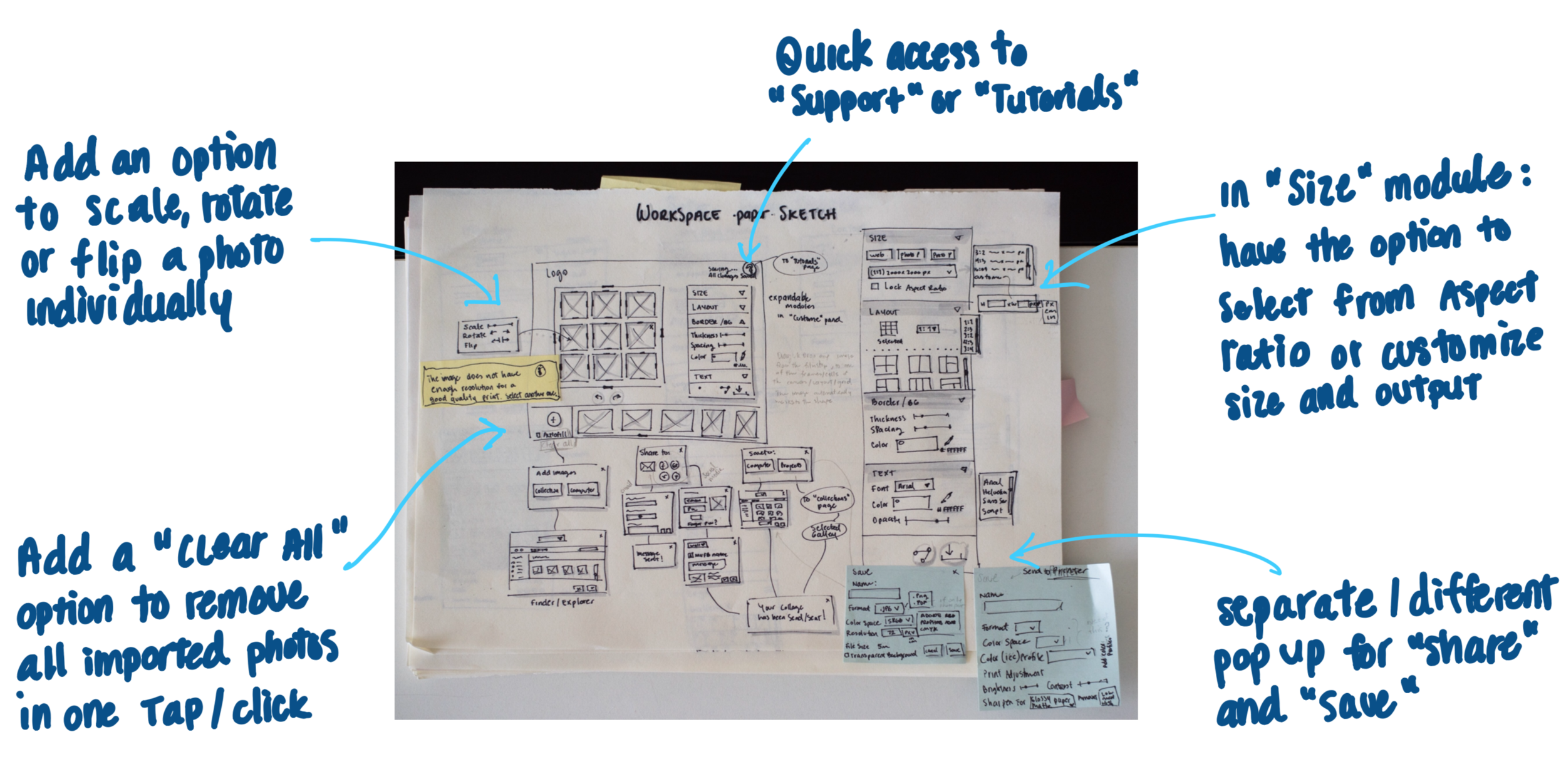 Changes made after the first usability test.