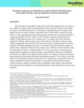 Screenshot of White Paper: Promoting Transparency in Clinical Research and Post-Market Data Reporting for Young Adults and Other Adult Age Populations: Policy Recommendations