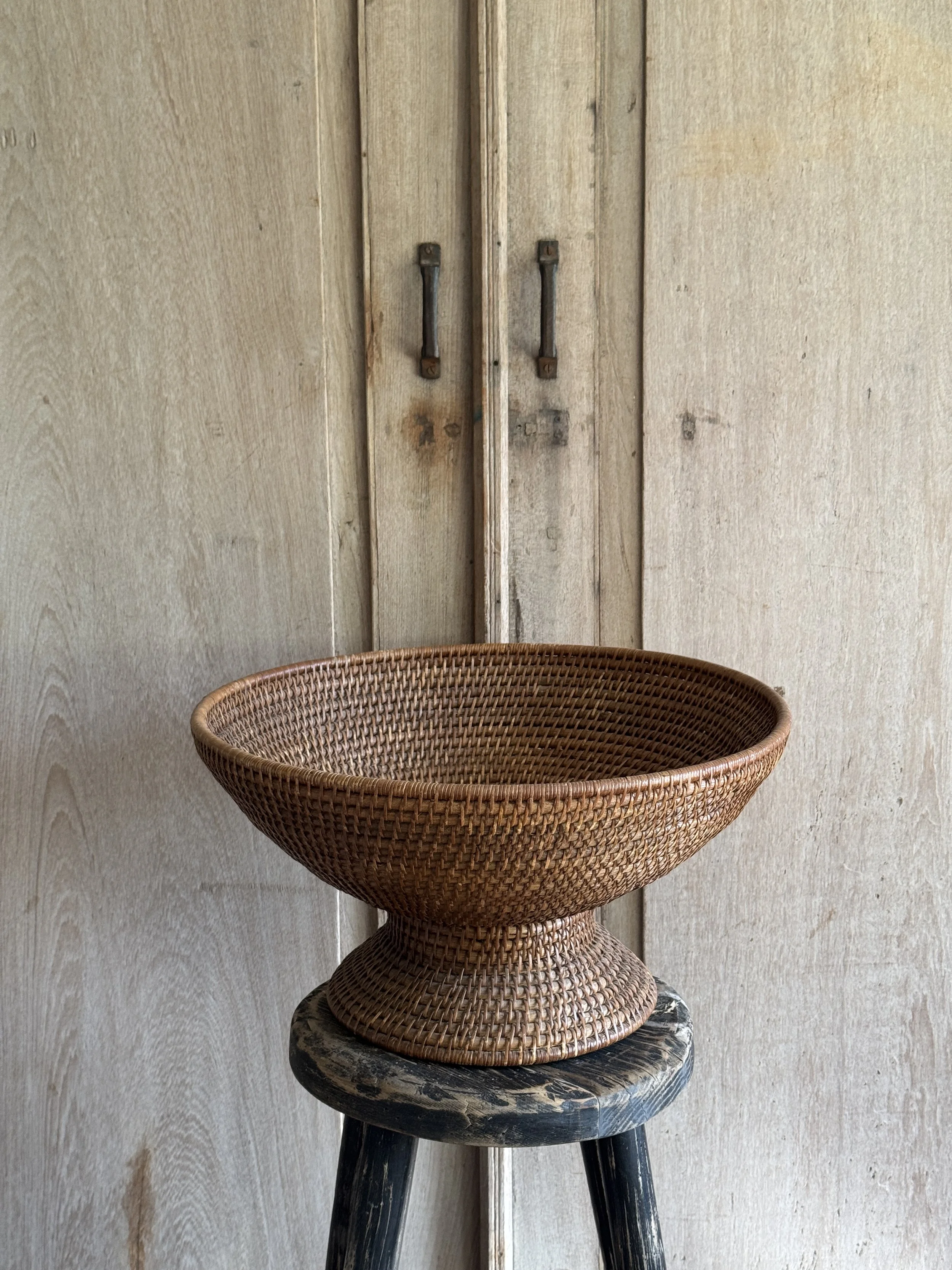 Woven Pedestal Basket