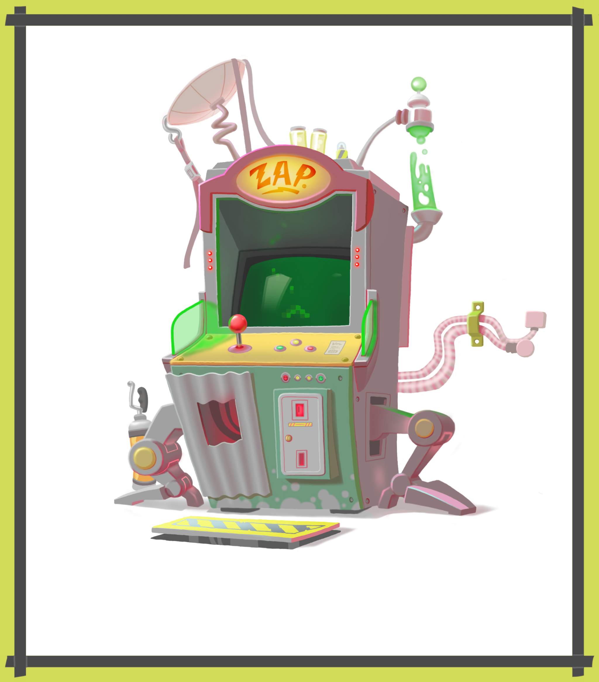 Marstech Arcade Cabinet. 2020. Digital. Autodesk Sketchbook.