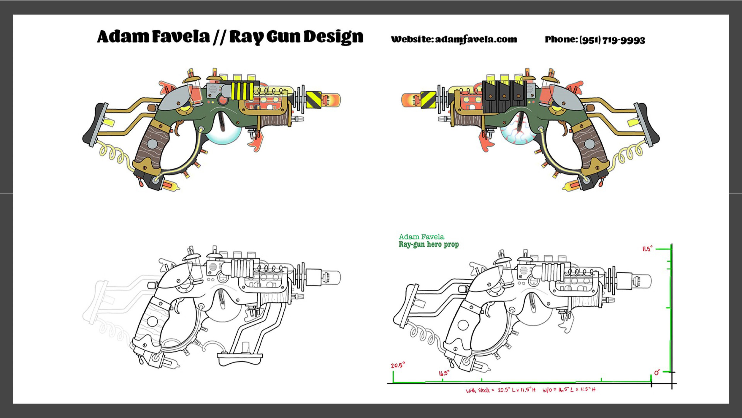 Marstech Ray-Gun Prop Design. 2020. Digital. Autodesk Sketchbook & Adobe Photoshop.
