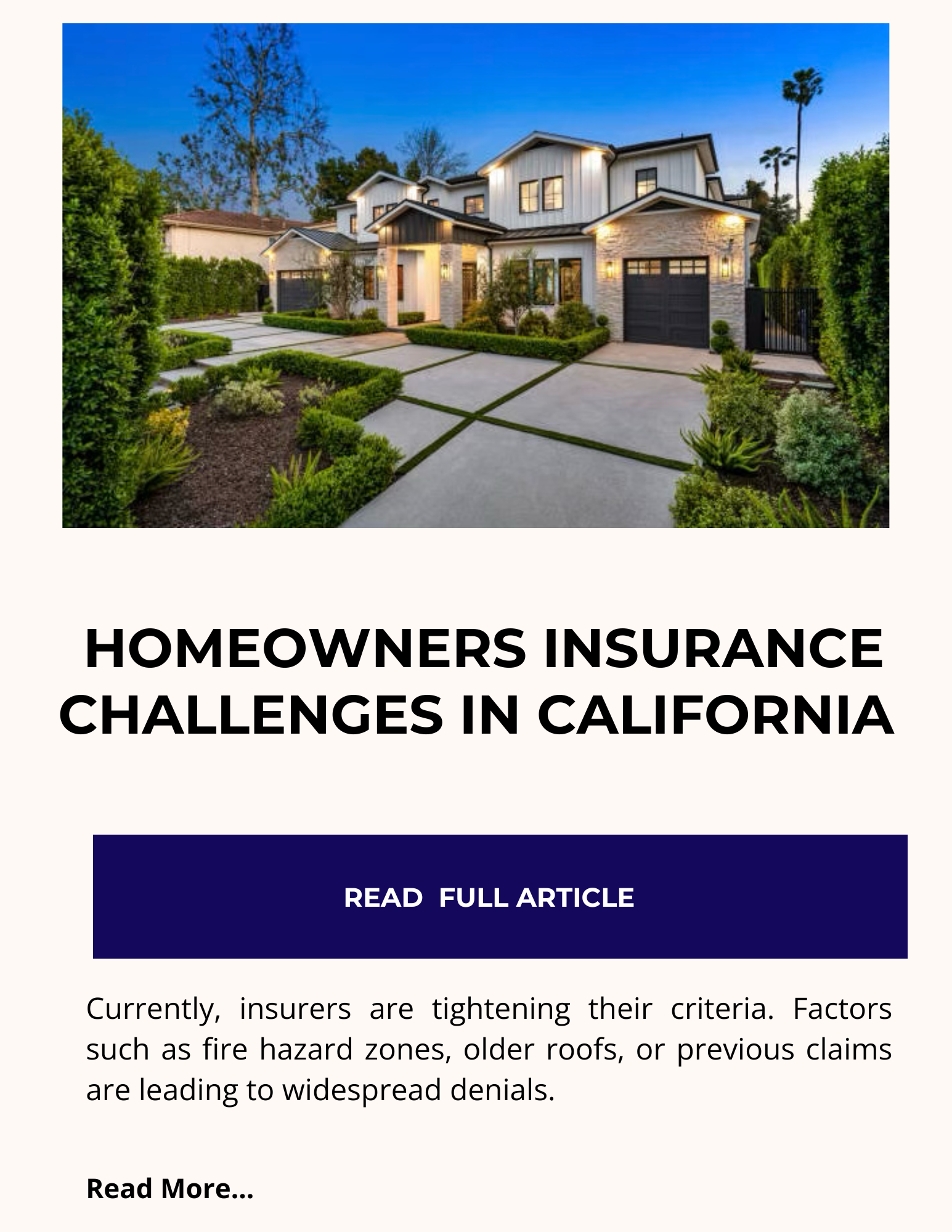 Navigating Homeowners Insurance Challenges in California