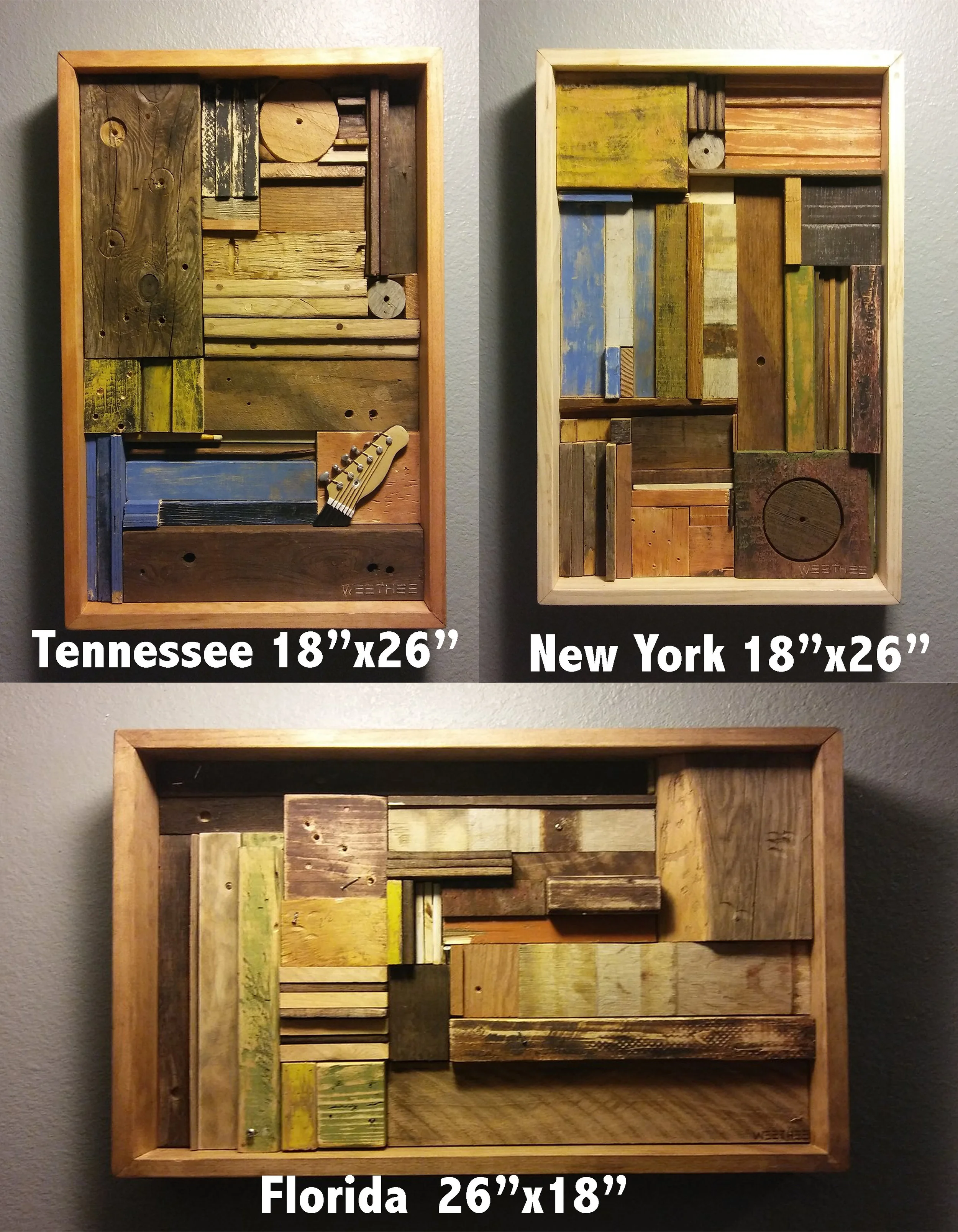 Here is a peak at some of our mixed media art for rent