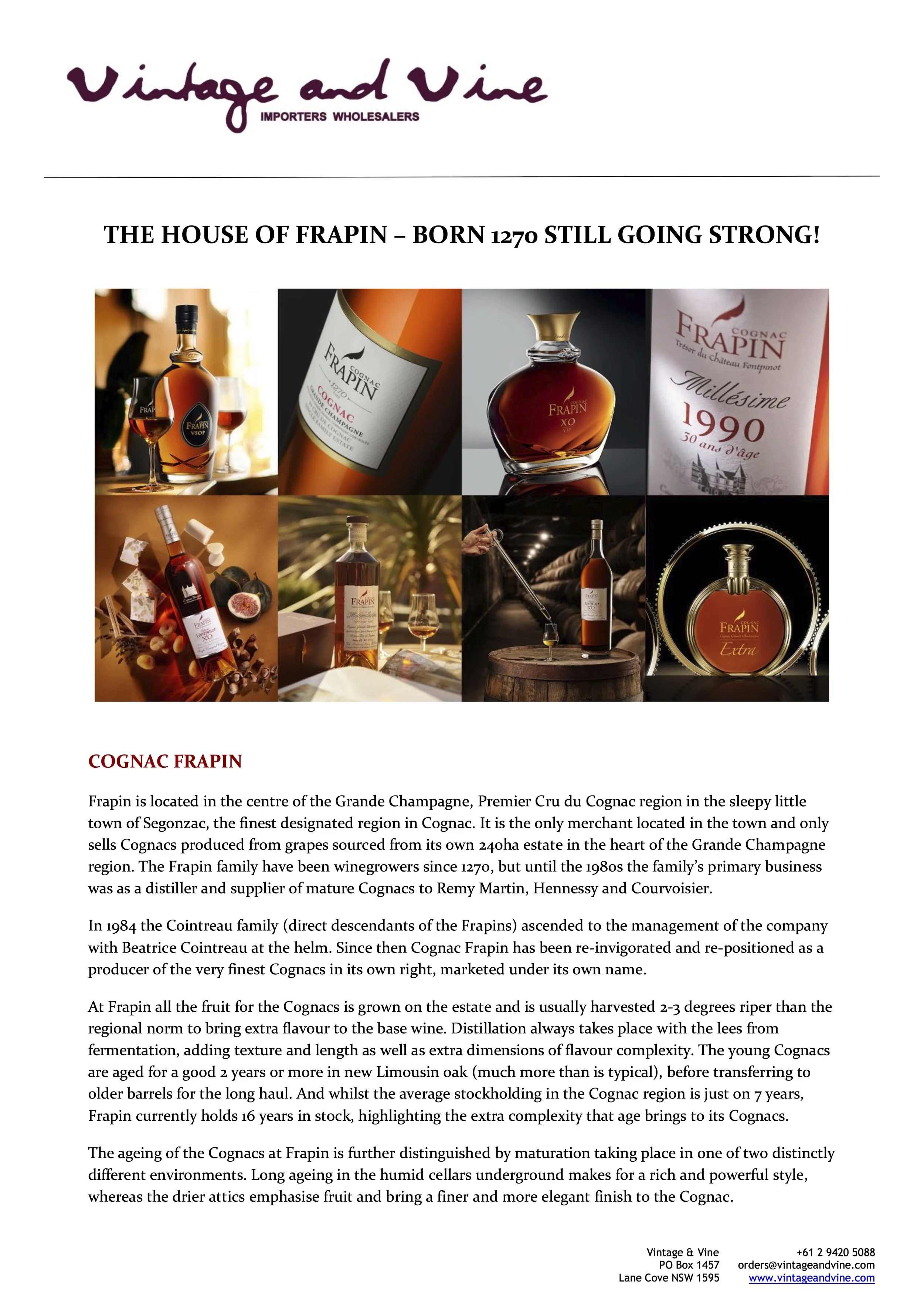 Cognac Frapin 16/6/2026