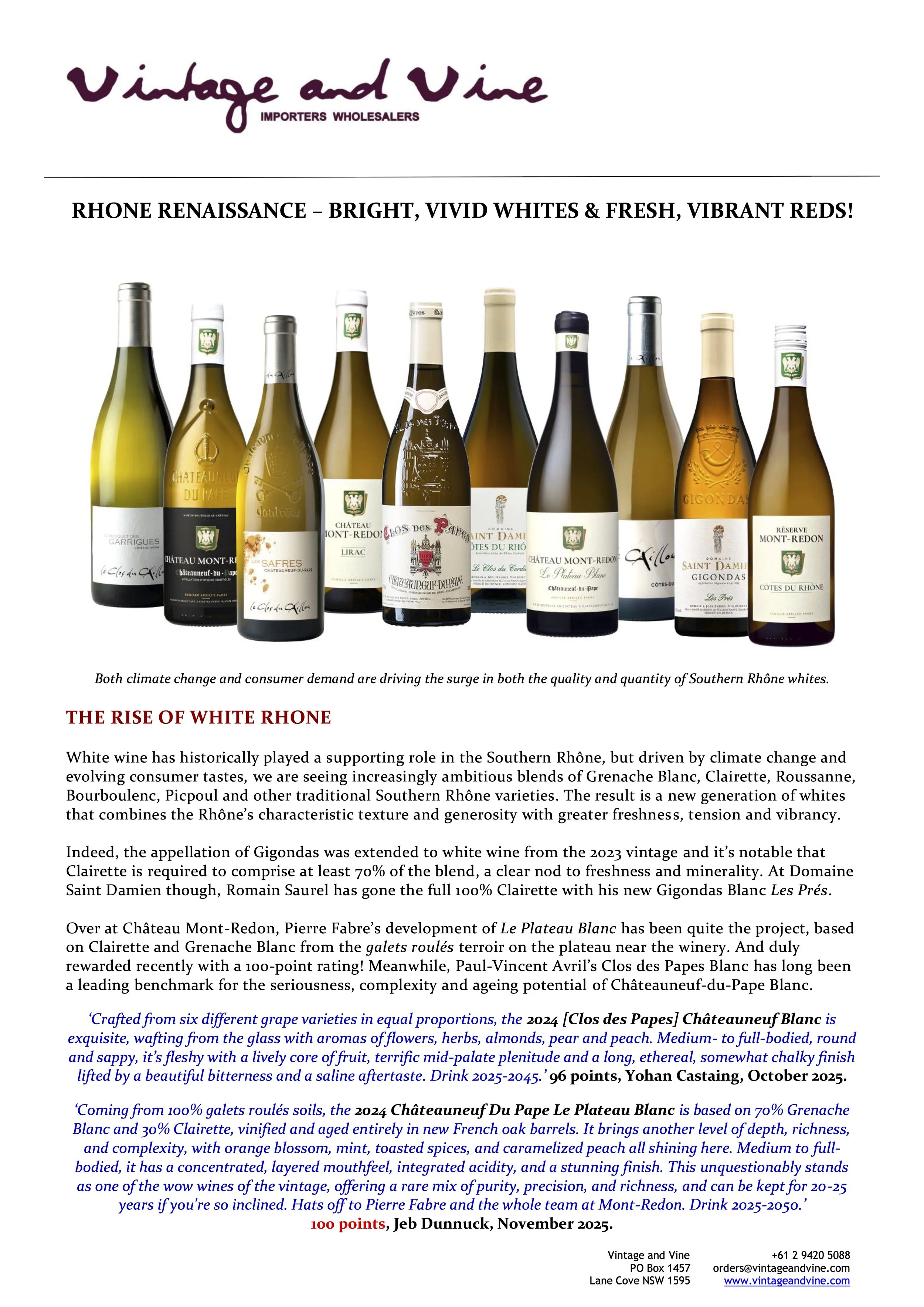 White Rhone 11/9/2026