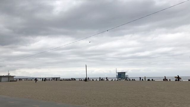 Hundreds sat on the sand between the Venice Pier and Santa Monica Pier. &quot;In other countries, they're protesting for our rights,&quot; an activist told me. full story from @patch in my bio. #blmla #justiceforgeorgefloyd #justiceforbreonnataylor #
