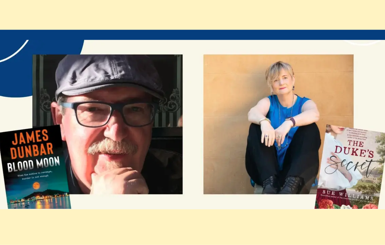 James Dunbar and Sue Williams in conversation at Erina Library