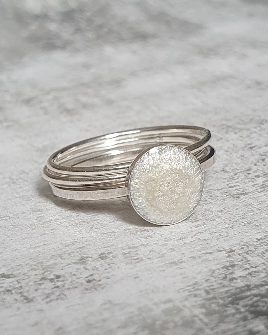 Sterling Silver Stacking Ashes Ring