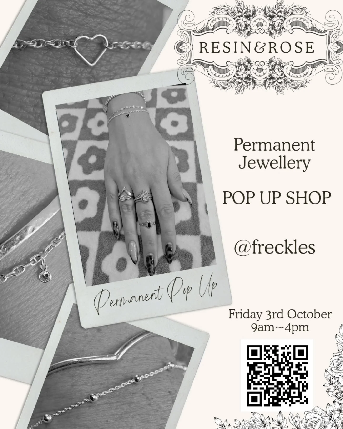 This Friday 🙌🏻 Permanent Jewellery Pop Up Shop @freckles_gifts 💕