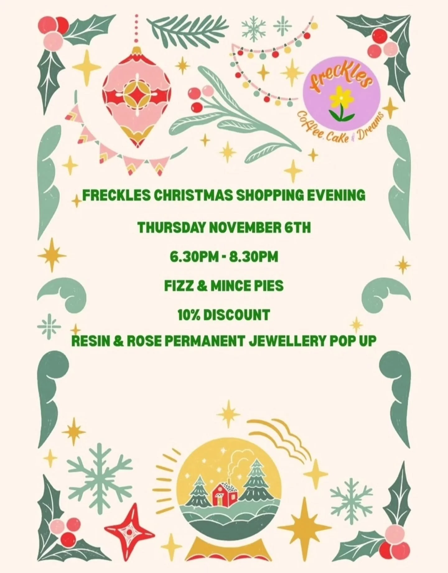 I'll be @freckles_gifts event tomorrow evening, offering Permanent Jewellery 💕