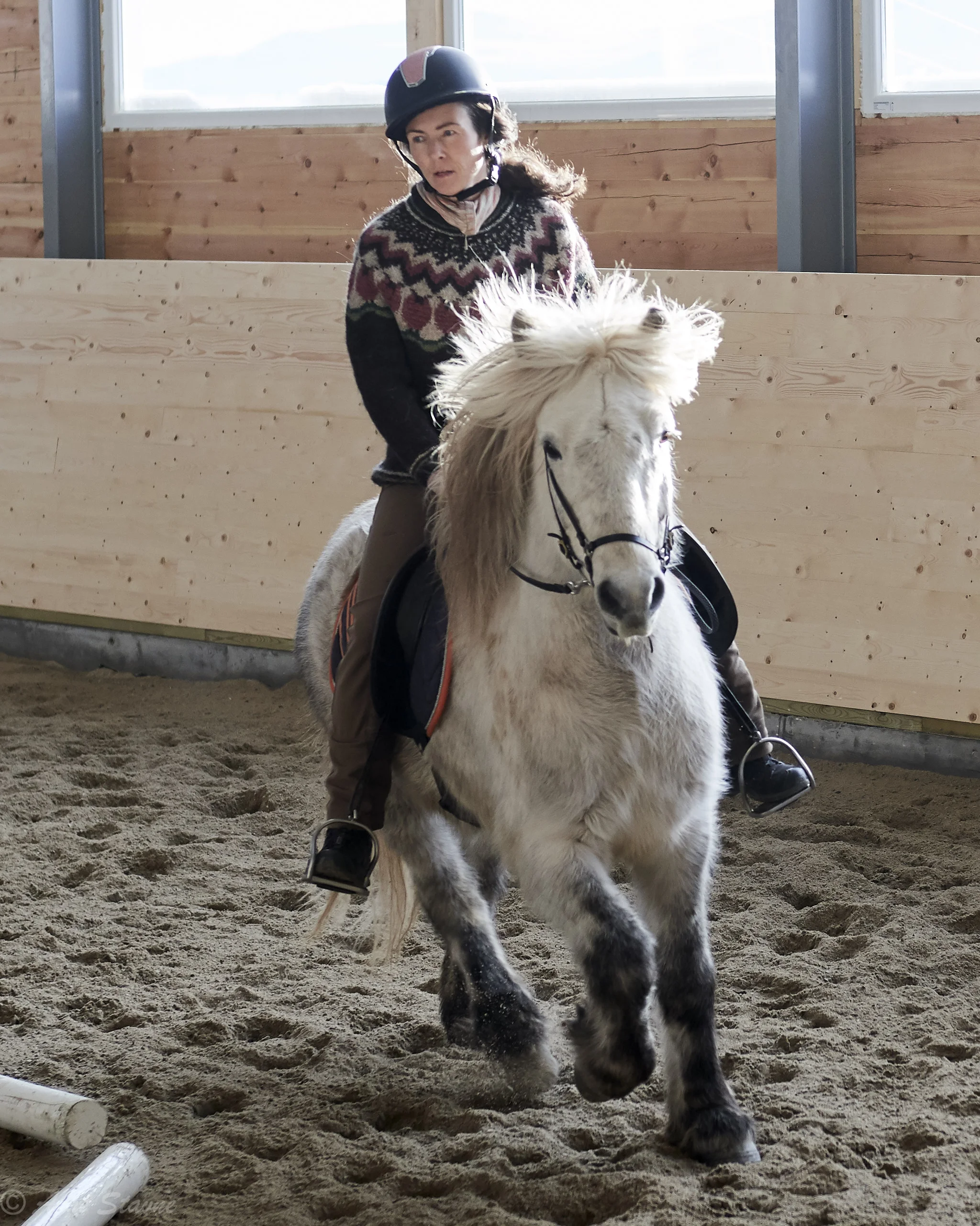 Første ridestevne i Hjerkinnhallen 