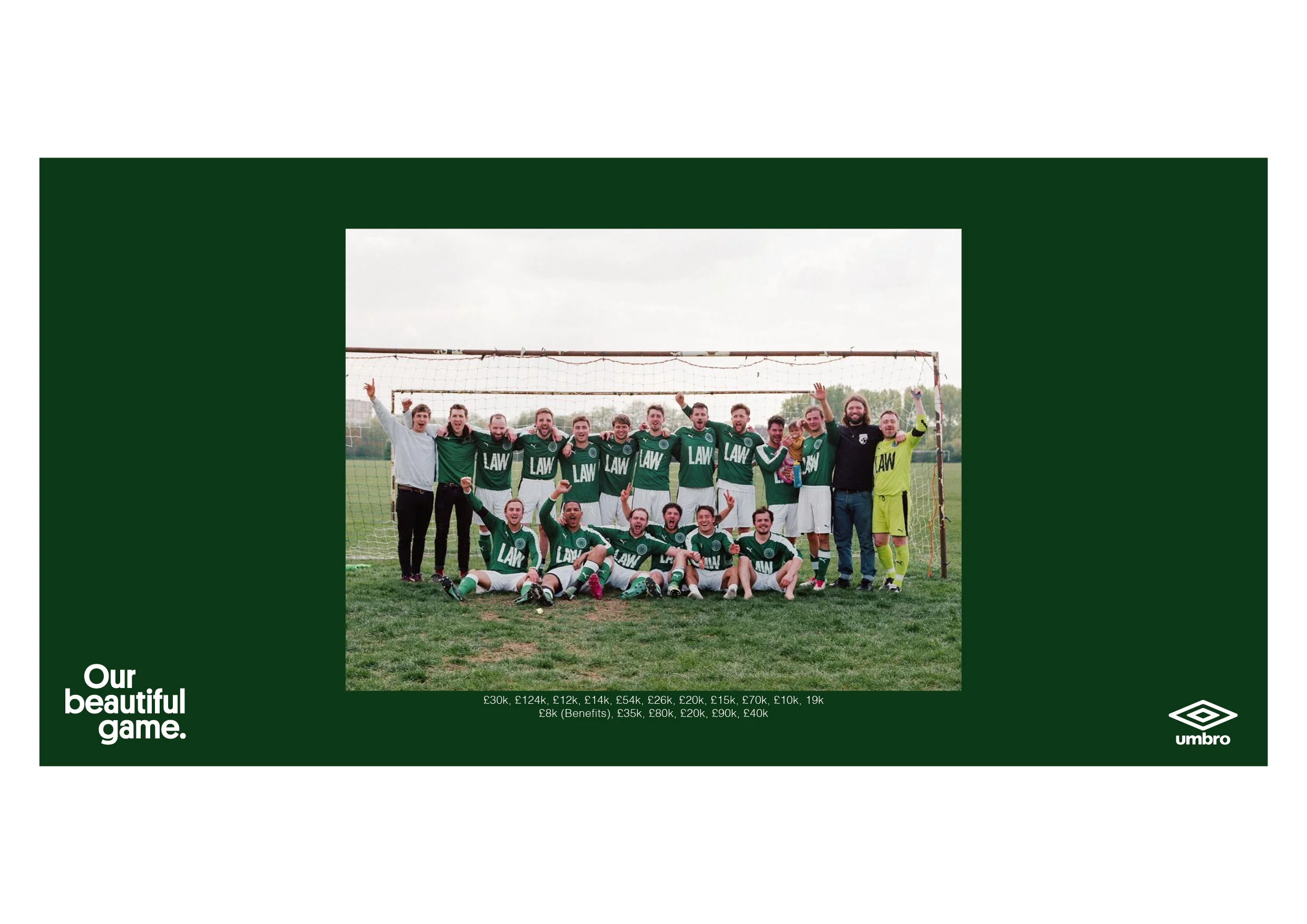  Nothing unites us like playing football together. Respect is earned and differences are put aside. It’s a beautiful truth. So even though it’s unfinished and Umbro never ran with it, I’ve made it a fixture here.  