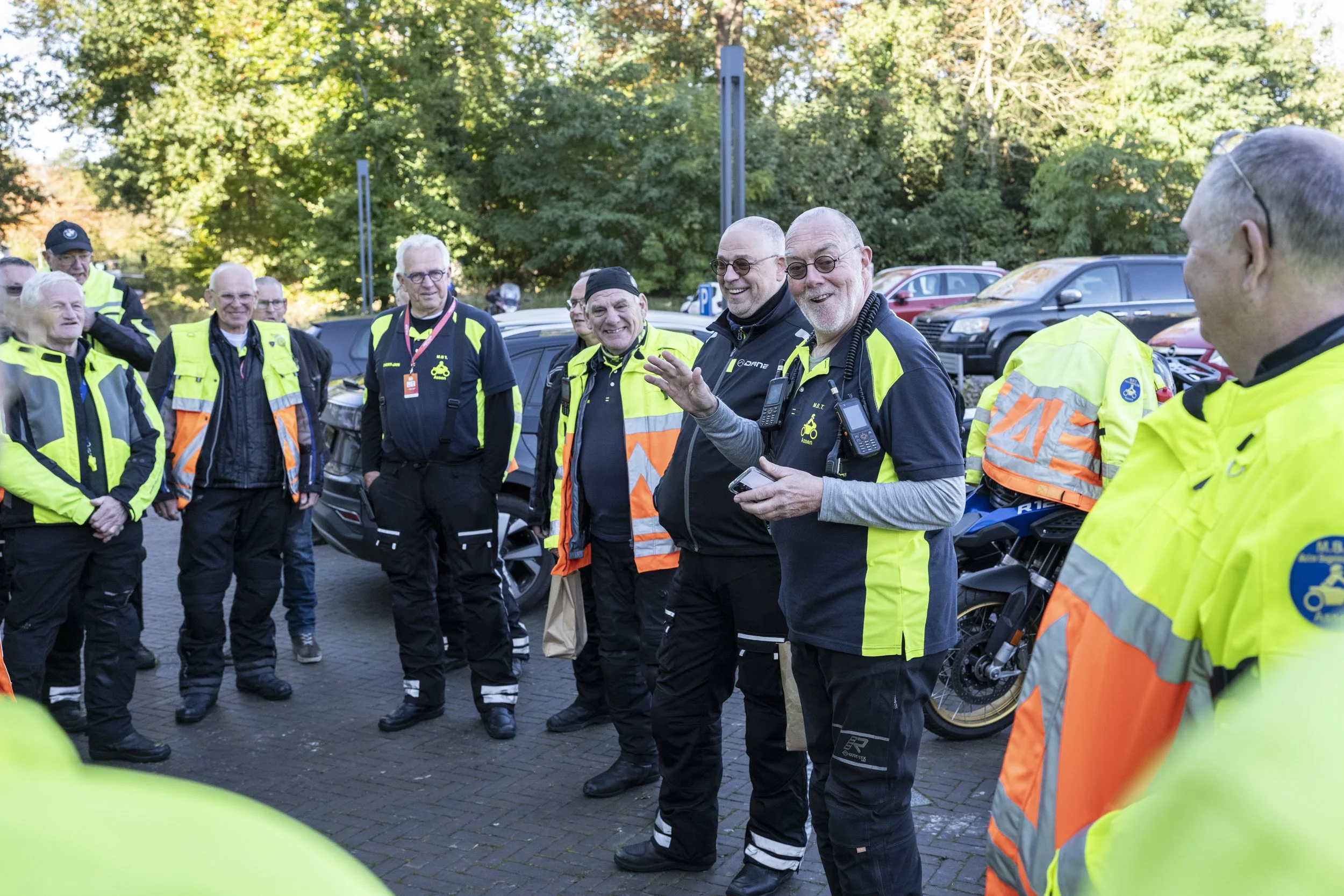 Motorbegeleidingsteam Assen begeleidt de vierde etappe van de Tour of Holland. Vanwege gebrek aan capaciteit stelt de politie geen motoragenten beschikbaar en kiest de organisatie voor een ander format, met onder andere begeleiding door vrijwillige m