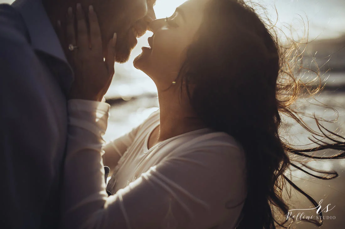 engagement photo session in San Francisco, Rellini art studio destination wedding photographers