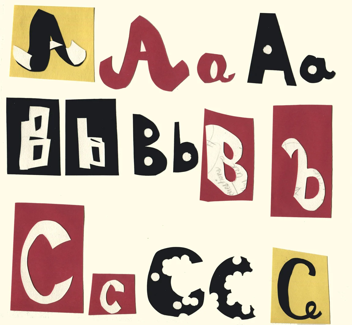 cut paper letters
