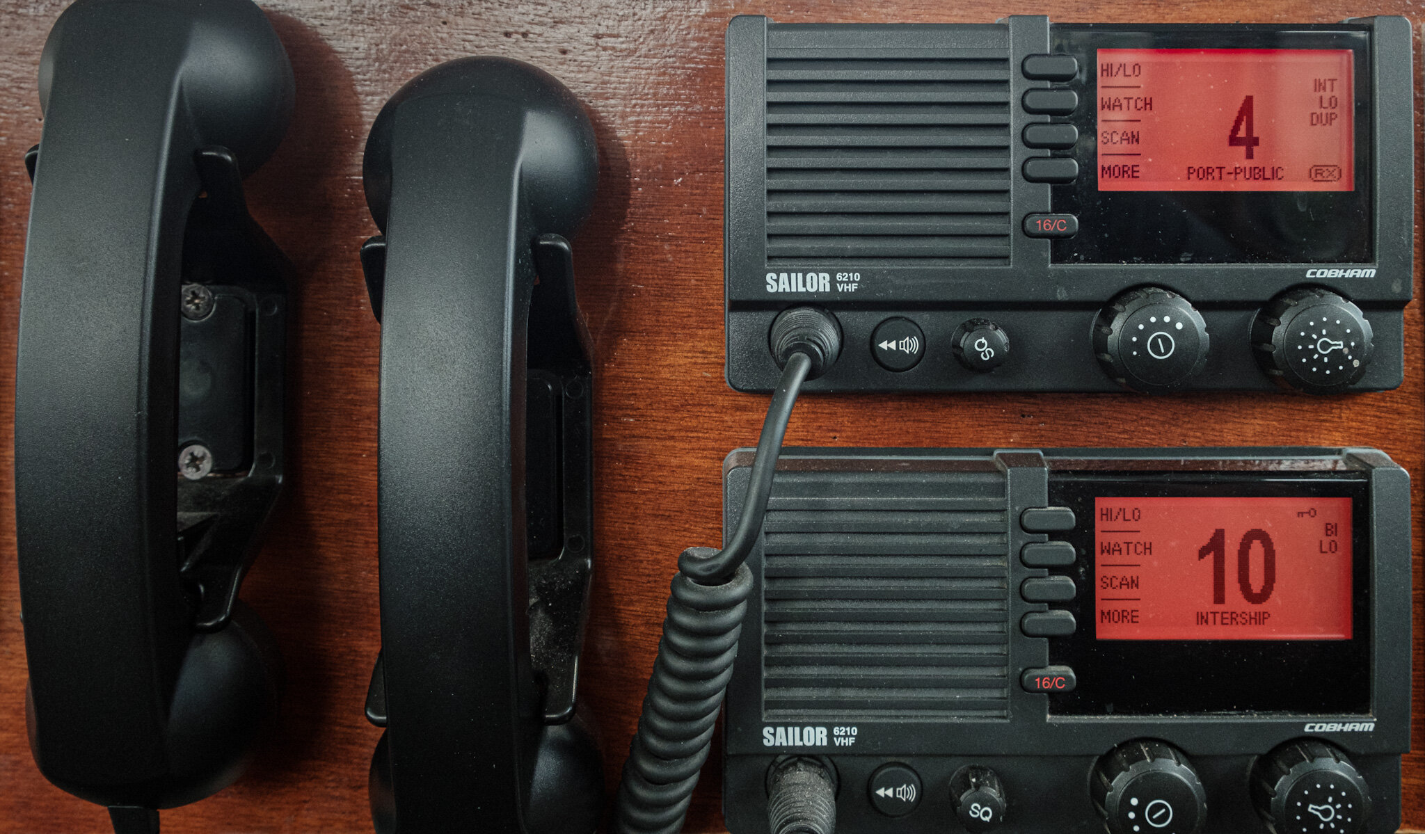 Marifoon bij ons aan boord