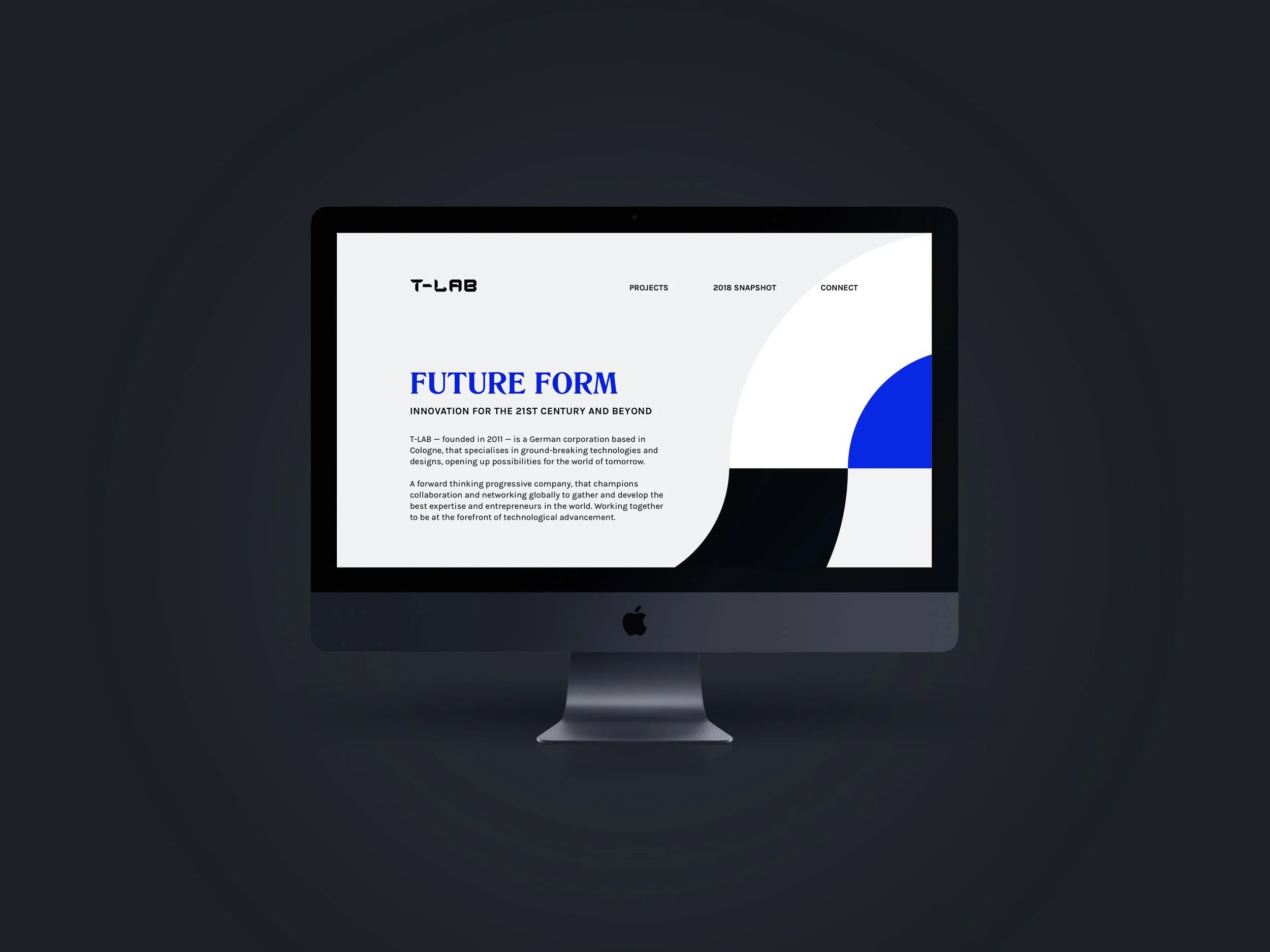 T-Lab, a technology company based in Köln, Germany was looking for a new way to present their annual report. Because T-Lab is a innovation-driven enterprise, a visual language was developed around the concept of “Future Form.” A selection of a dynamic color palette as well as the use of a visual language that emphasizes movement and transitioning serves to echo the question of what form the future might take. Website · Print · Merchandise