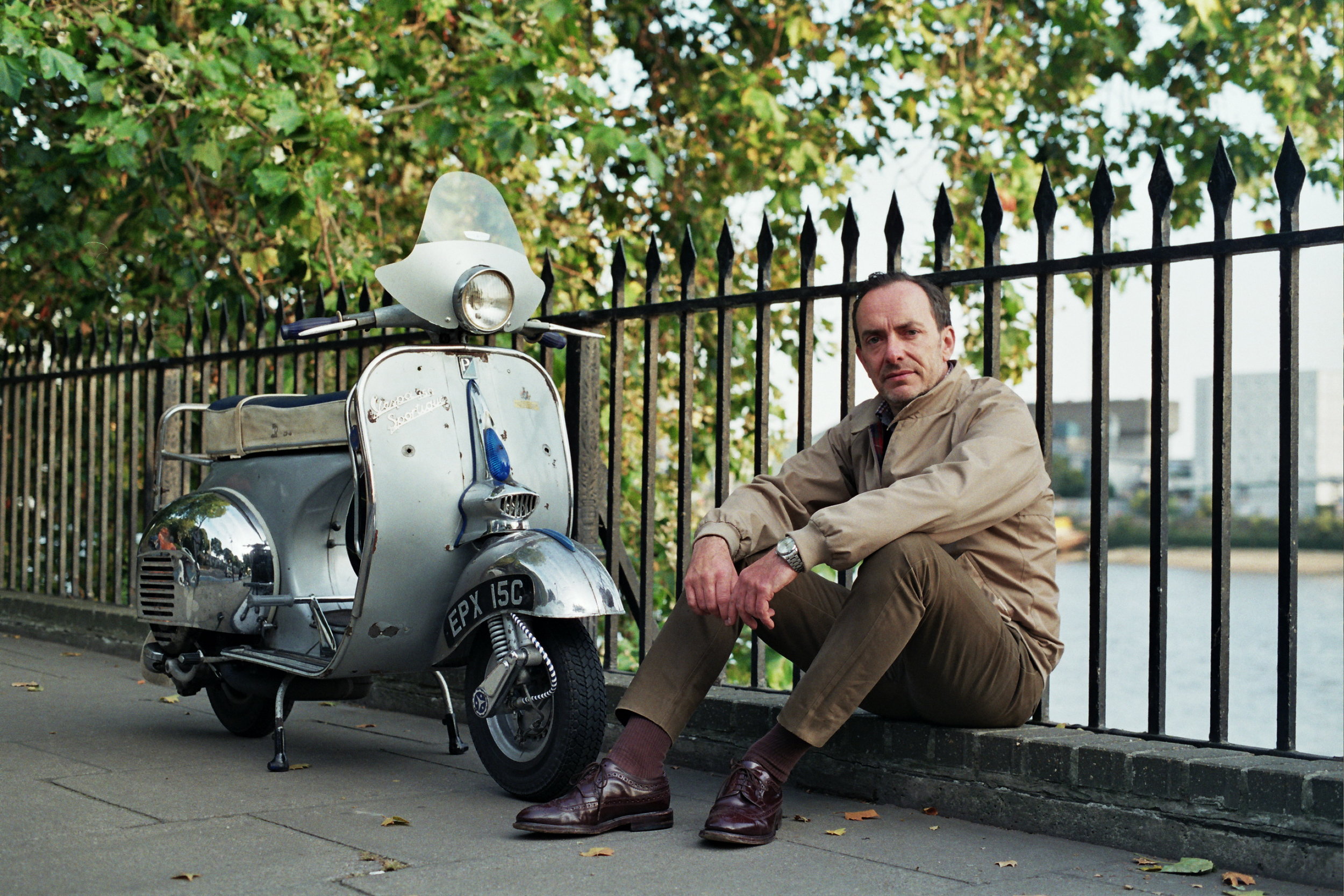 Martin in August 2016 with his 1965 Douglas Sportique Supreme (since sold). Photo by Paul Hart.