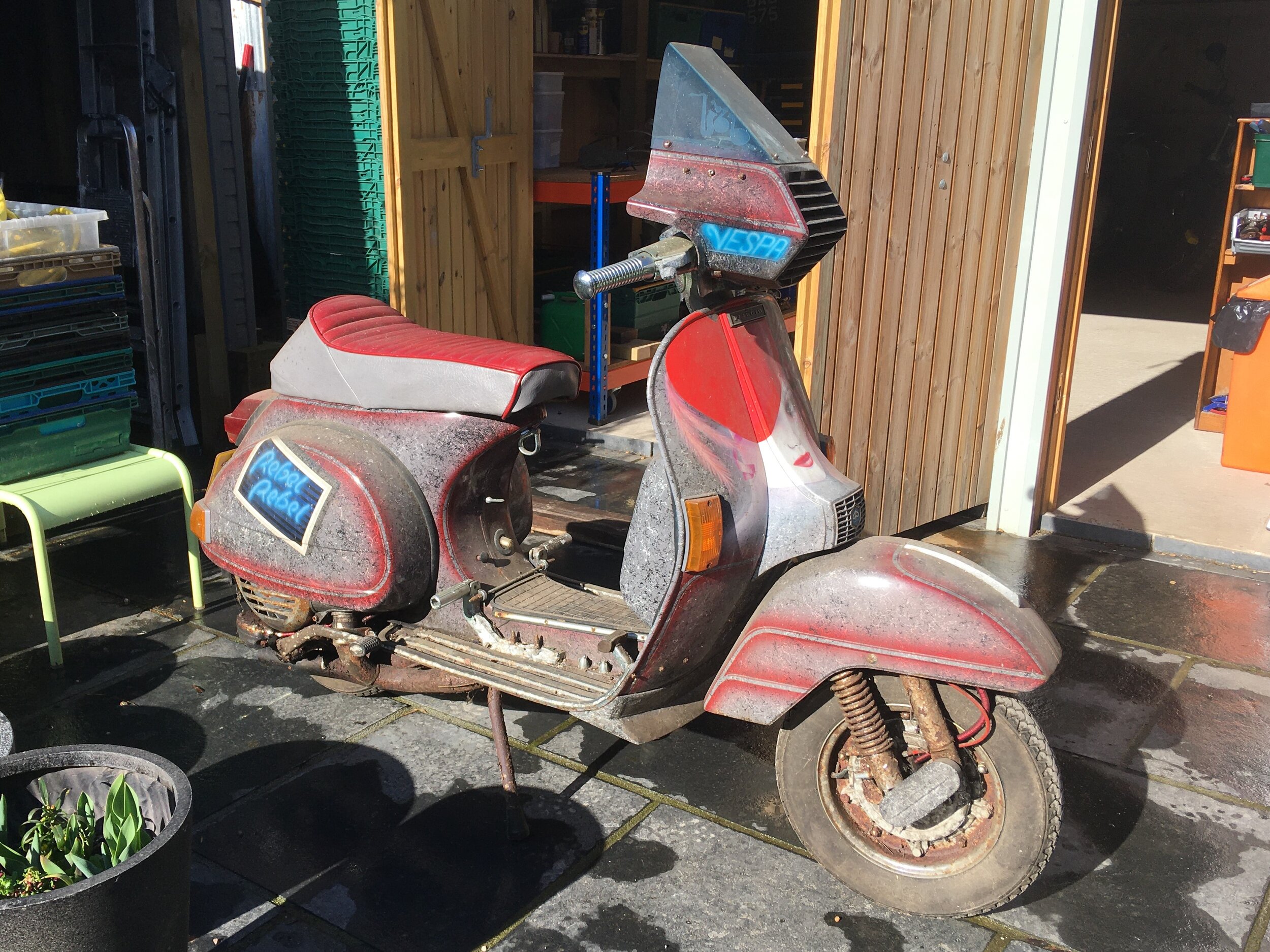 1983 Vespa P225E Custom Scooter — Club