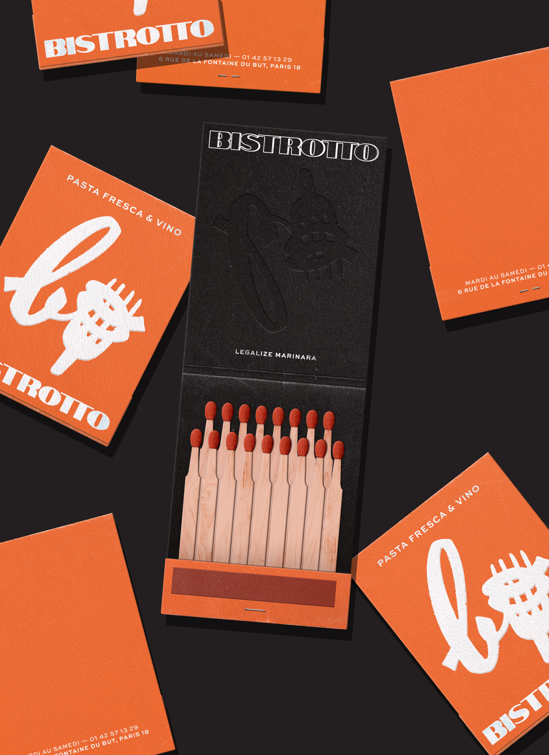  Designs for personalised matchbooks that are given away to clients as a goodie. 