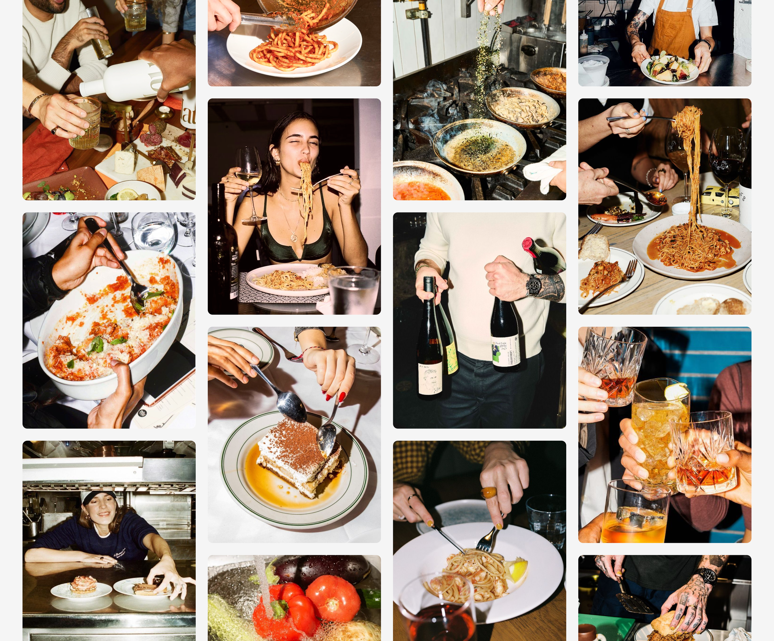 Photography moodboard created to guide different photographers when shooting content for the restaurant. 