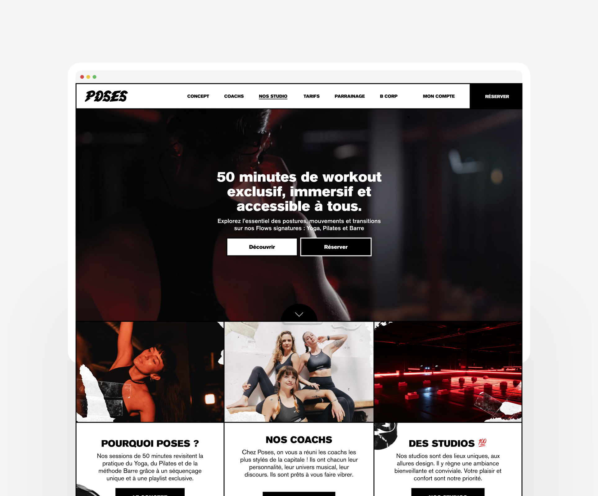  UX and UI design of a 10+ page website for the brand. 
