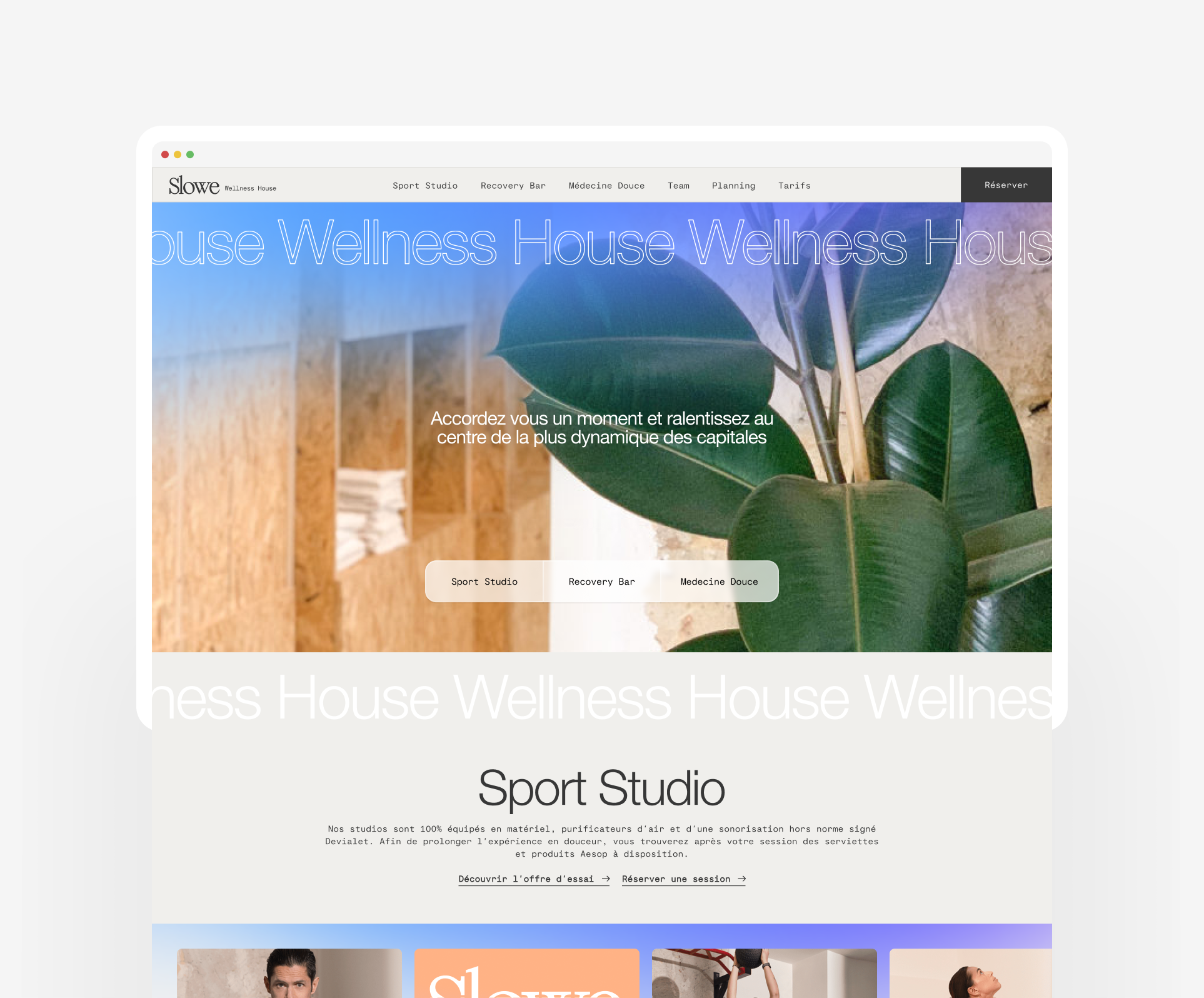  A 10+ pages website was designed to accompany the studio’s launch. 