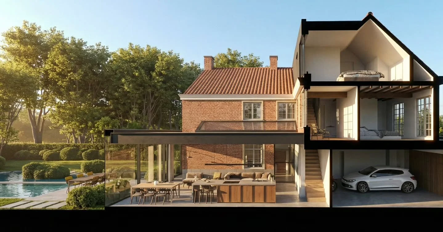 2PK109 - PELE

Restauratie en hedendaagse uitbreiding van een landhuis uit de 19de eeuw opgenomen op inventaris onroerend erfgoed. #visualisatie #werfinuitvoering