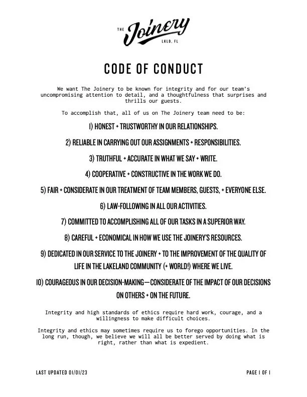 The Code of Conduct