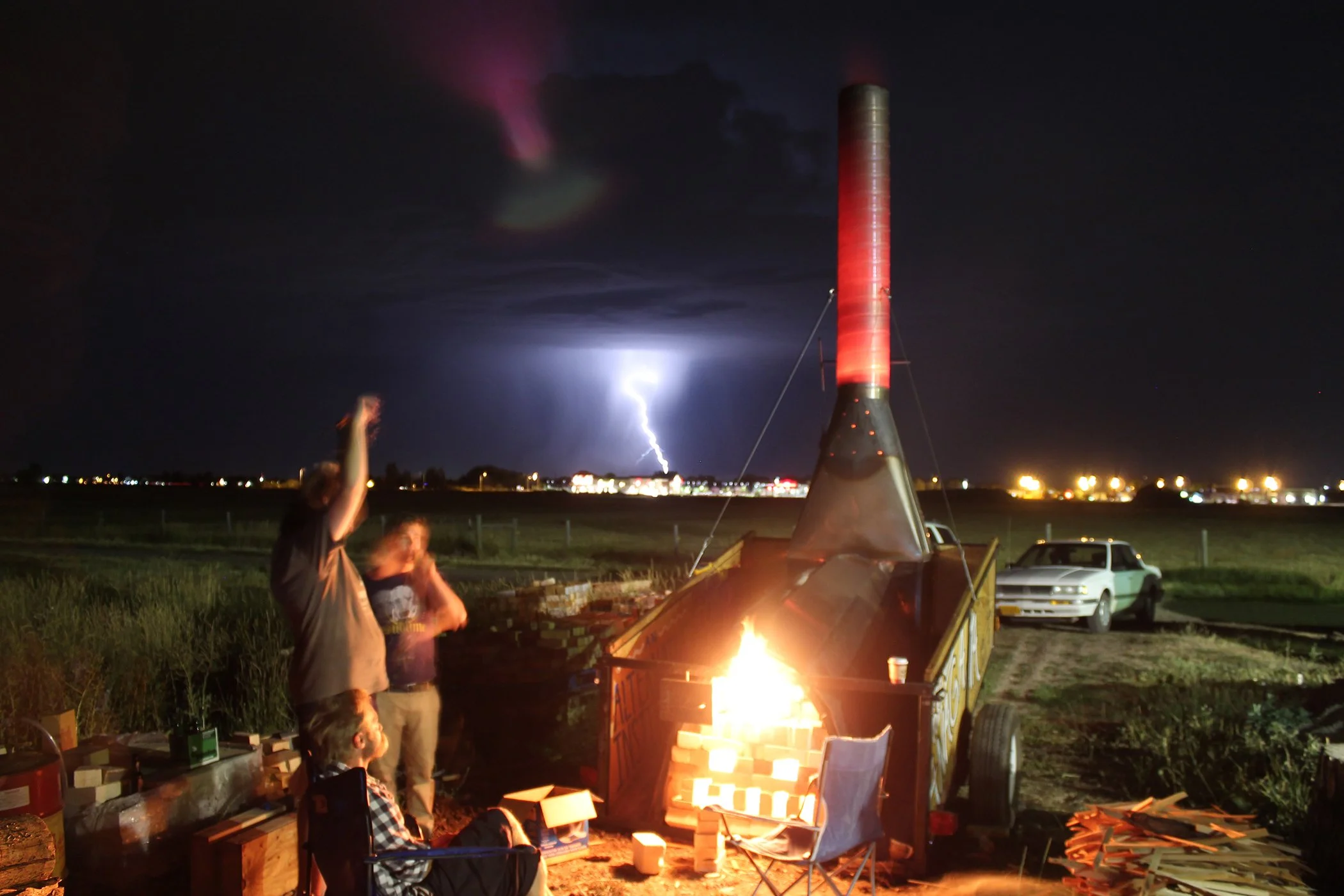  Lighting strikes at Montana State University in Bozeman, NC. August 2014 