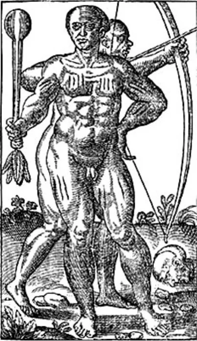 Índio Tupinambá (Viagem a Terra do Brasil, Jean de Léry)