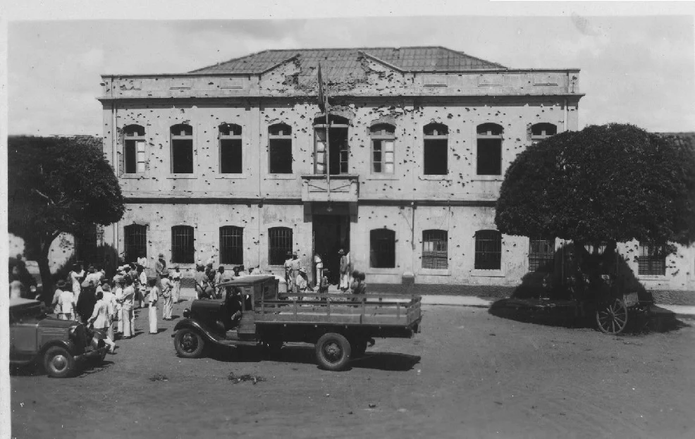 Casa do Estudante metralhada durante a Intentona Comunista de 1935.