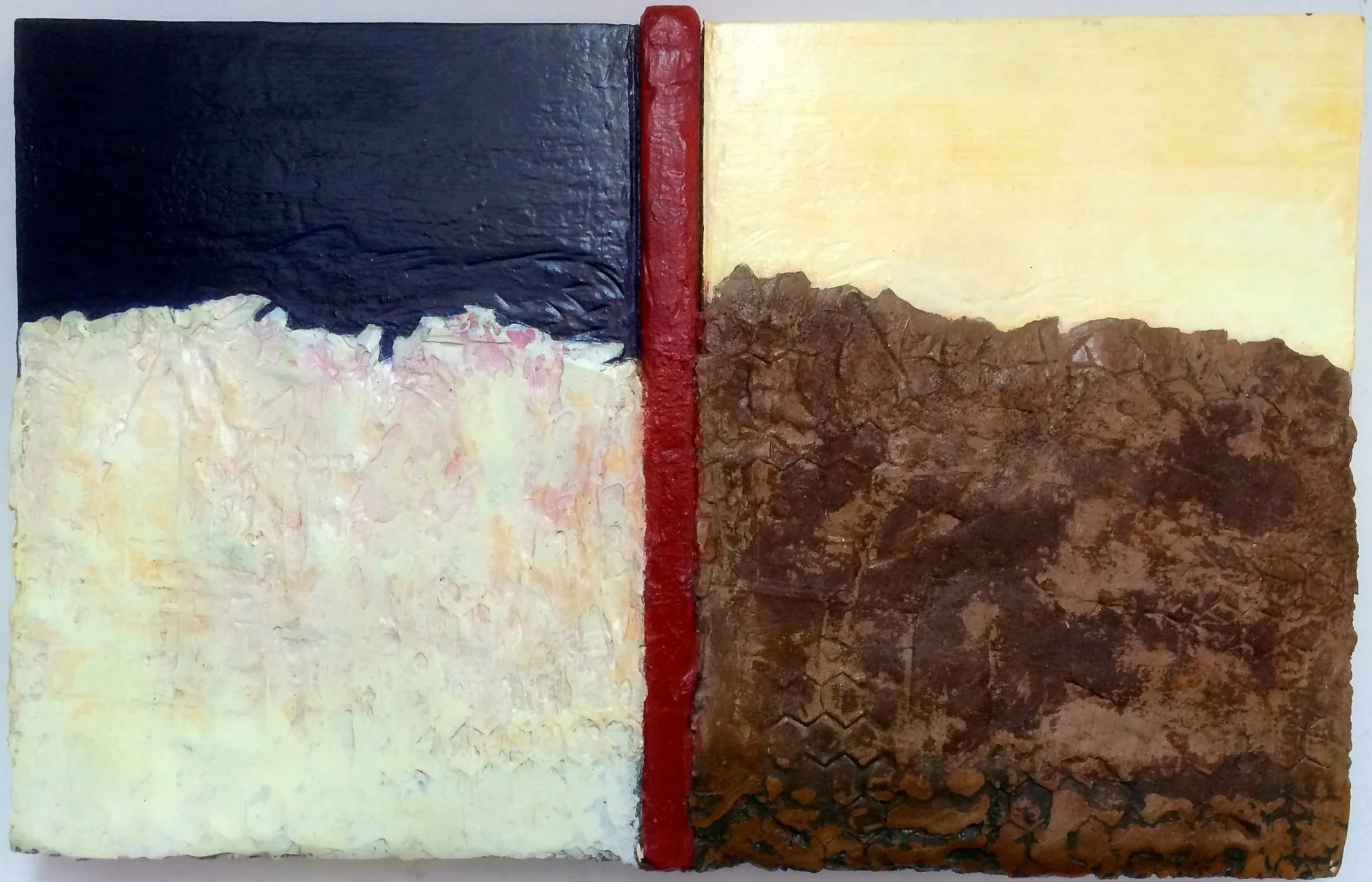 American Landscape - 24" x 38" x 5" (sold) - dirt, plaster, paint on wood