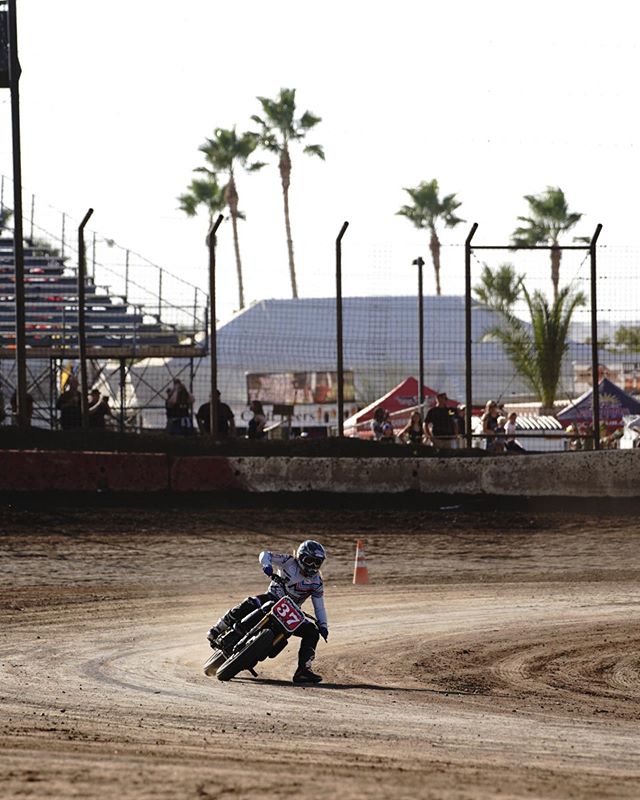 Achieved my #lifegoal of getting a photo of me racing my bike in front of some palm trees... Oh yeah and I raced a motorcycle in America for the first time, made the main and didn&rsquo;t get lapped by @sammyhalbert 😂🤙🏻🏁✅ 🌴
📸 @tombingphoto 
@in