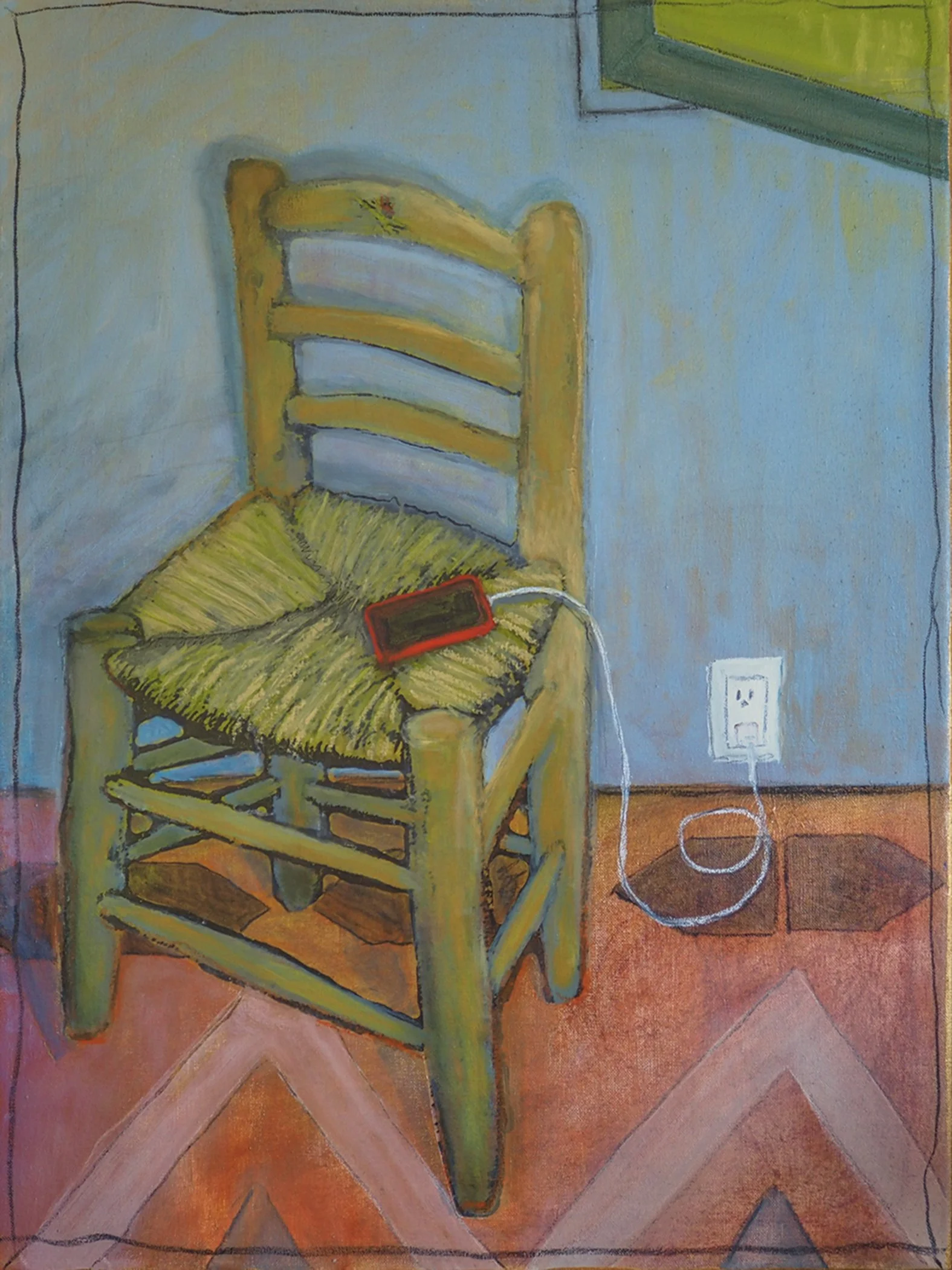 Van Gogh Charging His Phone