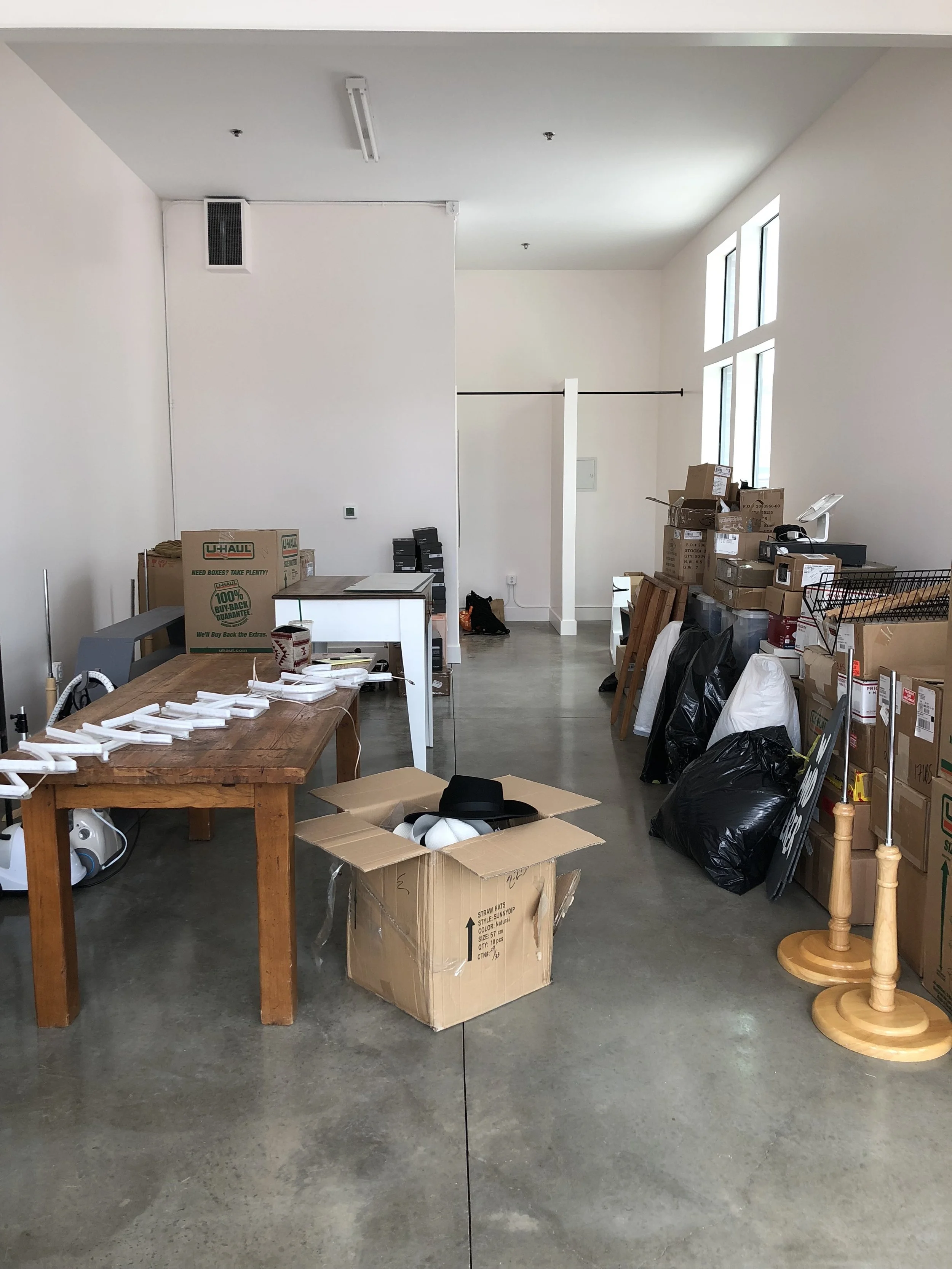 Moving my product out of storage and into the shop was a HUGE sense of relief.
