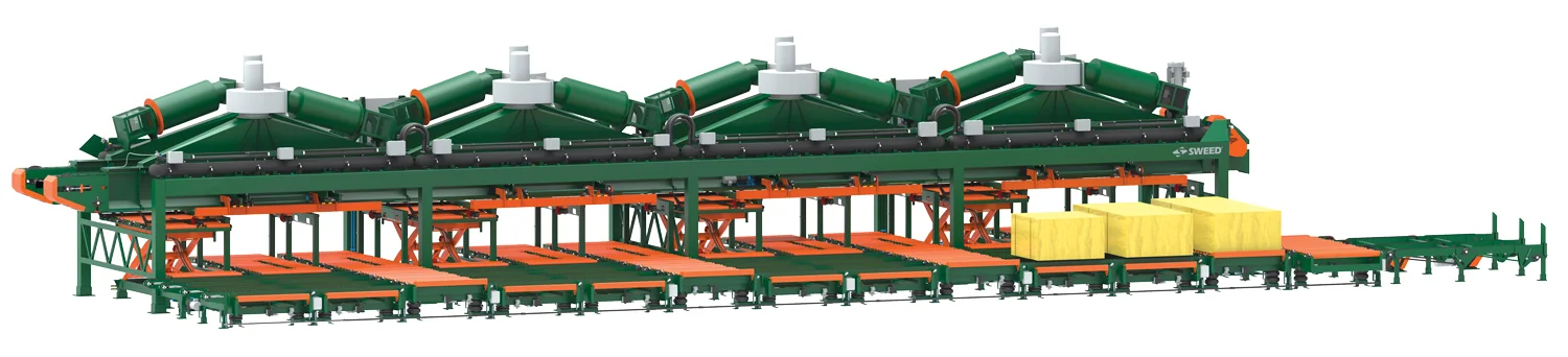 12-bin versatile veneer stacker