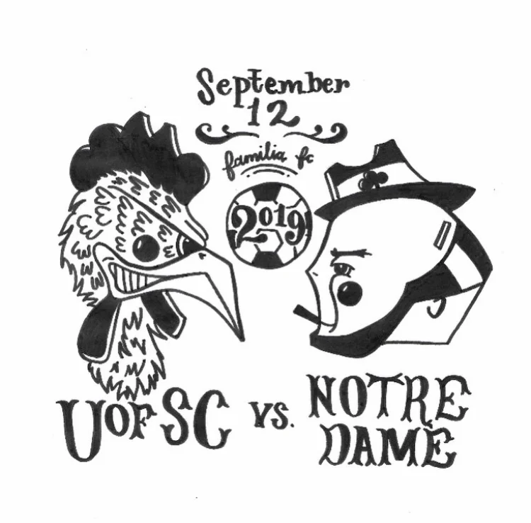 SVAD Graphic Design and Printmaking Team Up with UofSC Women's Soccer Team