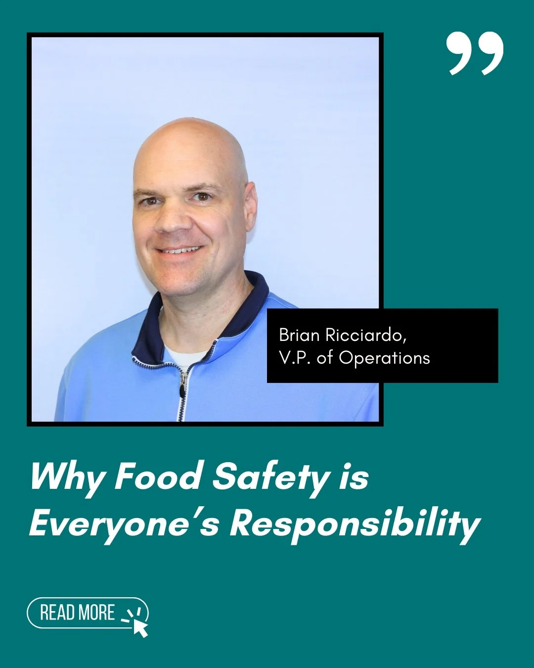 Food safety isn&rsquo;t just the responsibility of one team; it&rsquo;s a mindset that belongs to all of us. 

In his latest article, our VP of Operations, Brian, shares how building a culture of accountability and daily habits keeps food safety at t