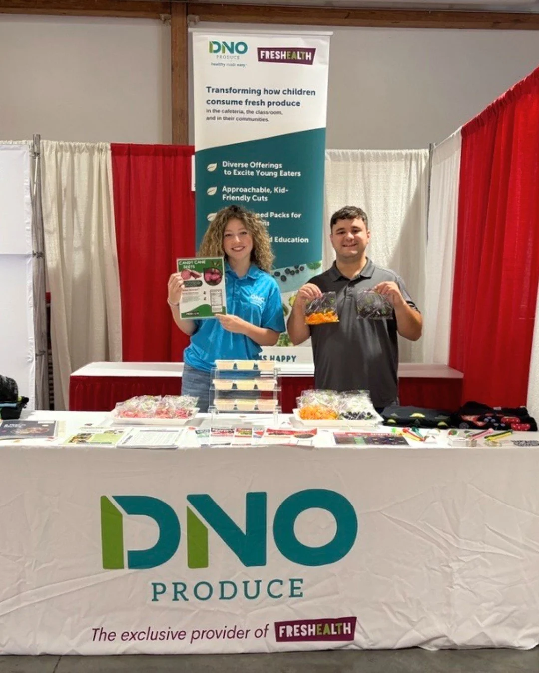 We had a blast at the Ohio SNA Annual Conference, where we proudly displayed our new sustainable 2 oz fresh-cut packaging, perfect for your school's FFVP program! 

Candy cane beets stole the show, and attendees loved our free resources like the mont