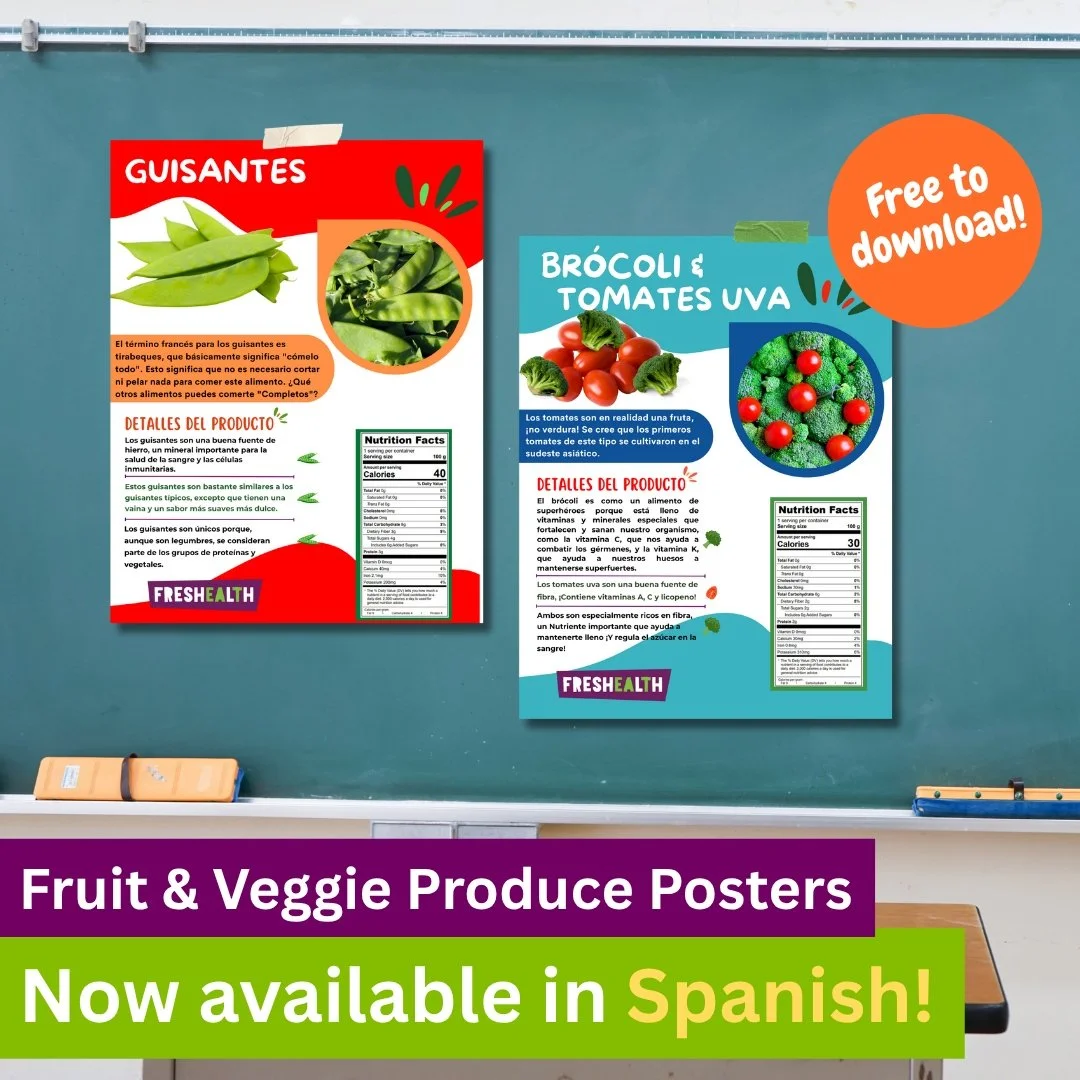 We&rsquo;re thrilled to share that our produce posters are now available in Spanish, completely free to download! 

This update was one of the most requested features from teachers and school nutrition professionals, and we&rsquo;re proud to make our