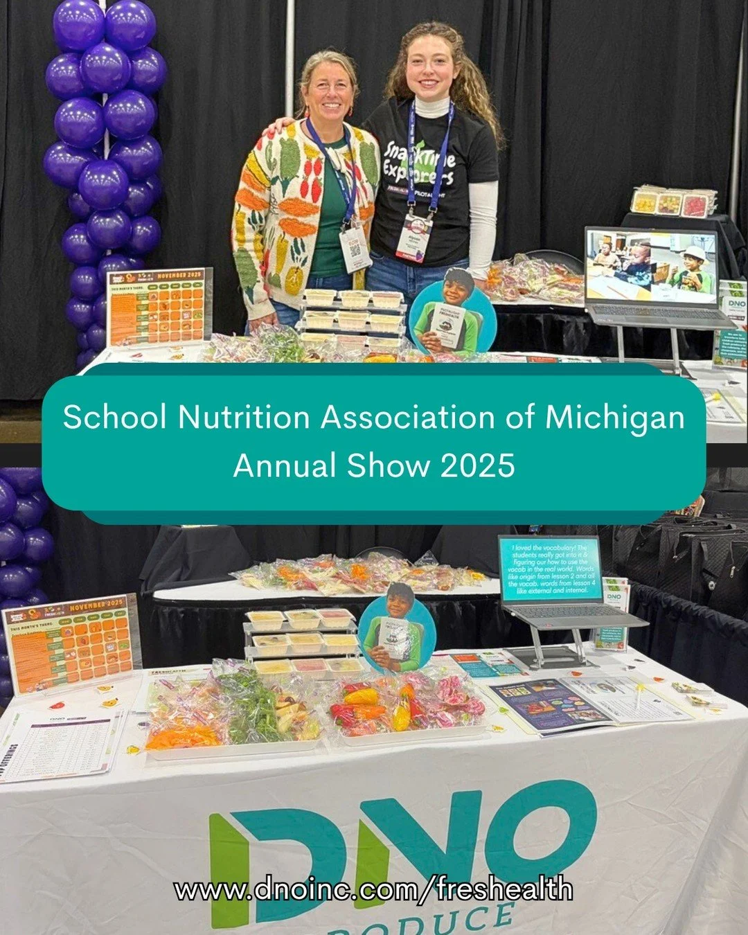 Shannon, our SnackTime Explorers Specialist, and Aly, our Marketing Coordinator, had such a fun time connecting with school nutrition professionals at the School Nutrition Association of Michigan&rsquo;s Annual Show in Battle Creek!

We loved connect