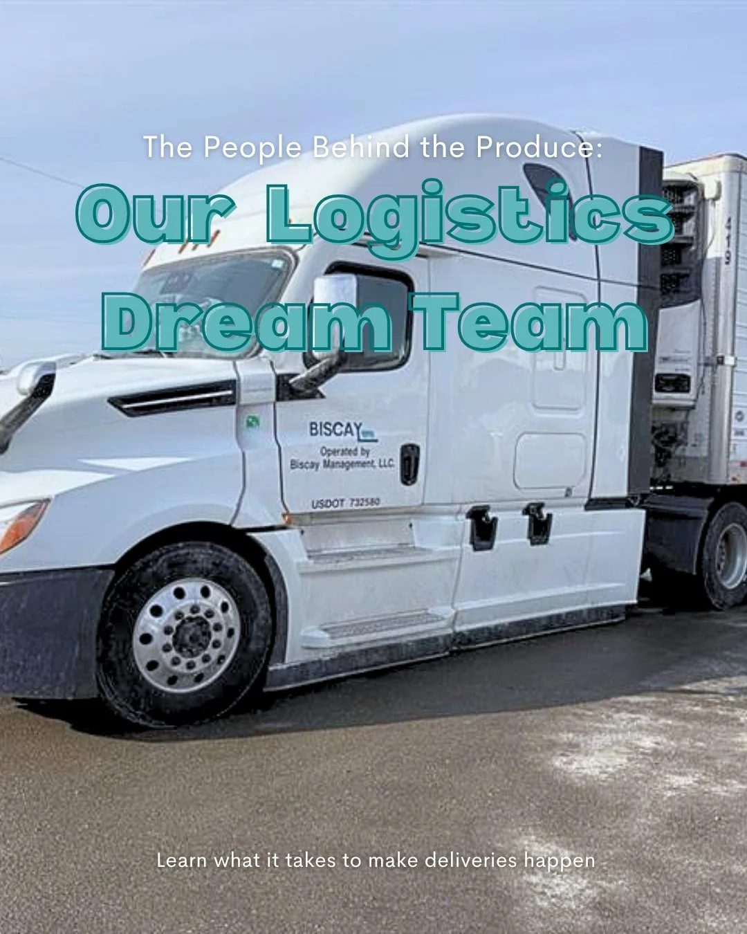 Have you heard of Biscay Transportation? 🚛

They're our in-house Delivery Dream Team, keeping fresh produce moving 24/7.

It's easy to take on-time, high-quality produce deliveries for granted, which is why we're shining a spotlight on the in-house 